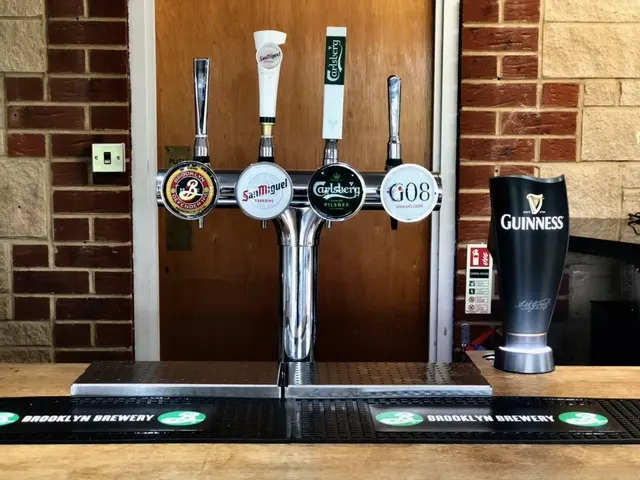 The bar counter with the G08 sign on the front